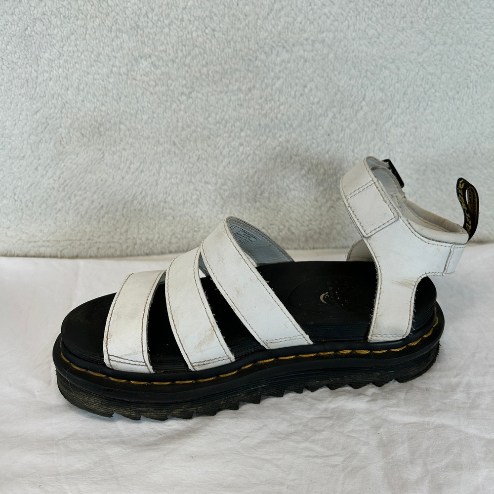 Dr. Martens Blaire White Hydro Leather Platform Gladiator Sandals Womens 6 - Picture 7 of 16